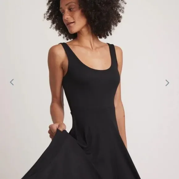 Marine Layer Lexi Rib Fit and Flare Midi Dress in Marlin Women